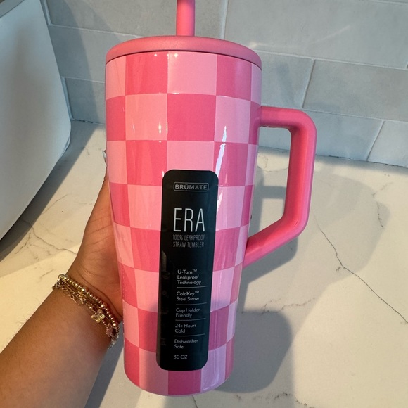 Brumate x krista horton pink checkered tumbler - Picture 2 of 7